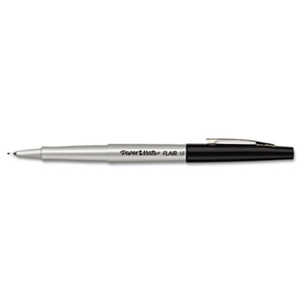 Vertex Flair Porous Point Stick Free-Flowing Liquid Pen- Black Ink- Ultra Fine- Dozen VE619916 - main